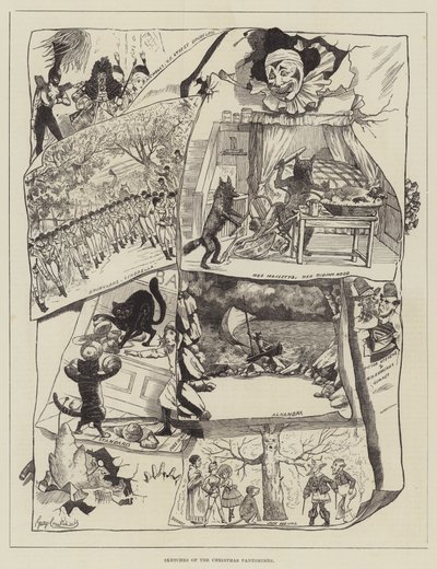 Sketches of the Christmas Pantomimes by George Cruikshank